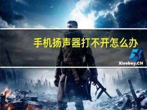 手机扬声器打不开怎么办（扬声器打不开怎么办）