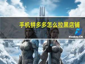 手机拼多多怎么拉黑店铺（怎么拉黑手机版拼多多店铺）