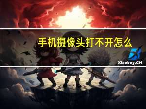 手机摄像头打不开怎么