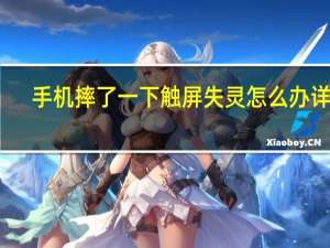 手机摔了一下触屏失灵怎么办详解（手机摔了一下触屏失灵）
