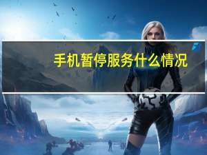 手机暂停服务什么情况