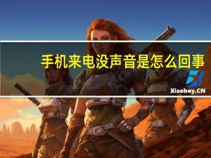 手机来电没声音是怎么回事