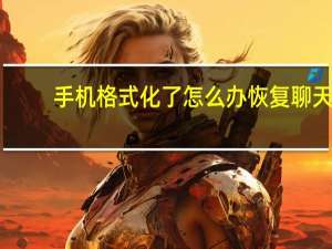 手机格式化了怎么办恢复聊天（手机格式化了怎么办）