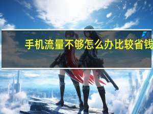 手机流量不够怎么办比较省钱（手机流量不够怎么办）