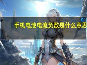 手机电池电流负数是什么意思