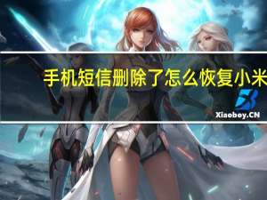 手机短信删除了怎么恢复小米（手机短信删除了怎么恢复）