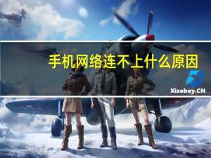 手机网络连不上什么原因（手机网络）