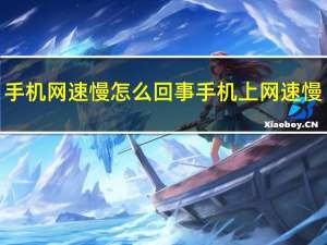 手机网速慢怎么回事手机上网速慢（手机网速慢怎么回事）