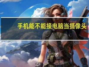 手机能不能接电脑当摄像头
