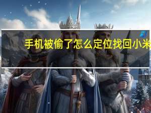 手机被偷了怎么定位找回小米（手机被偷了怎么定位找）