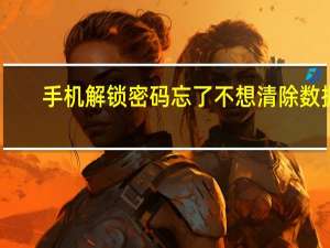 手机解锁密码忘了不想清除数据（手机解锁密码破解）