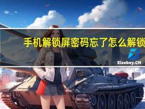 手机解锁屏密码忘了怎么解锁（手机解锁）