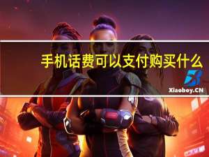 手机话费可以支付购买什么