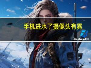 手机进水了摄像头有雾