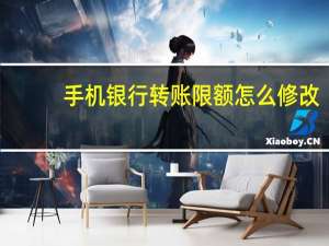 手机银行转账限额怎么修改（手机银行转账限额怎么修改）