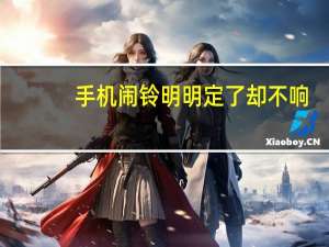 手机闹铃明明定了却不响（手机闹铃）