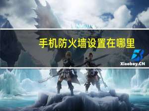 手机防火墙设置在哪里（手机防火墙）