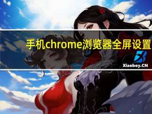 手机chrome浏览器全屏设置