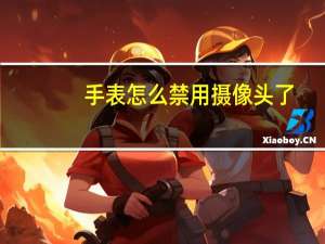 手表怎么禁用摄像头了