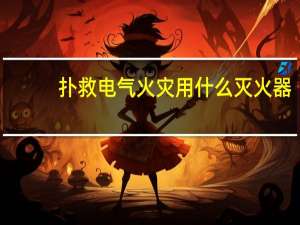 扑救电气火灾用什么灭火器