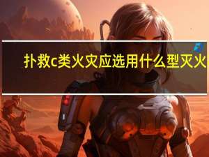 扑救c类火灾应选用什么型灭火器