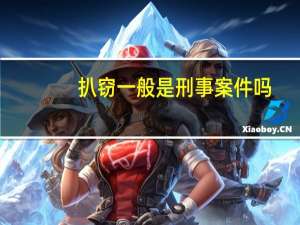 扒窃一般是刑事案件吗