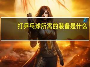 打乒乓球所需的装备是什么