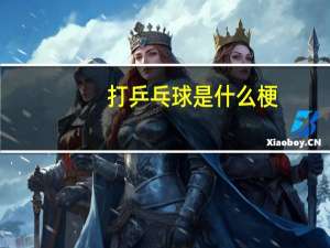 打乒乓球是什么梗