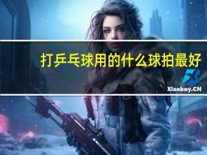 打乒乓球用的什么球拍最好