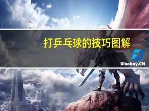 打乒乓球的技巧图解