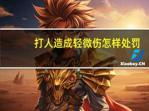 打人造成轻微伤怎样处罚