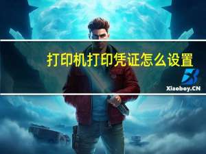 打印机打印凭证怎么设置