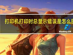 打印机打印时总显示错误是怎么回事