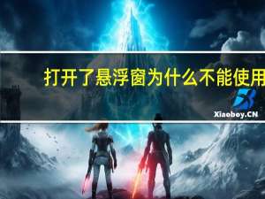 打开了悬浮窗为什么不能使用