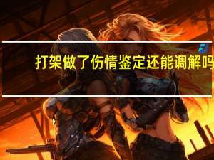 打架做了伤情鉴定还能调解吗