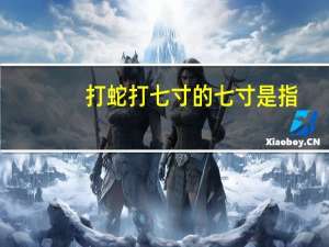 打蛇打七寸的七寸是指