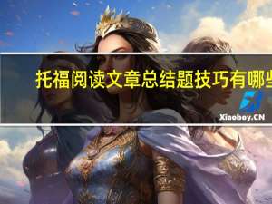 托福阅读文章总结题技巧有哪些