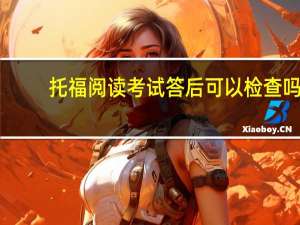 托福阅读考试答后可以检查吗