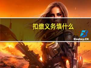 扣缴义务填什么