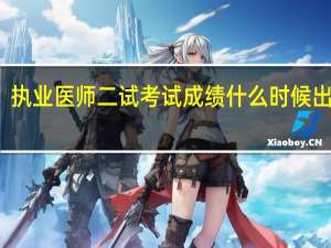 执业医师二试考试成绩什么时候出来的