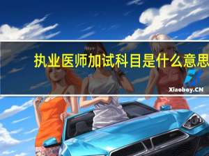 执业医师加试科目是什么意思