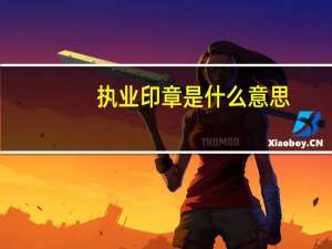 执业印章是什么意思