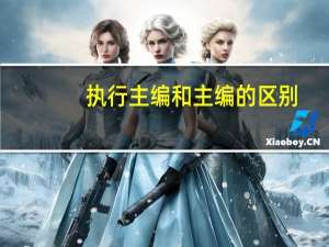 执行主编和主编的区别