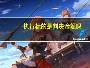 执行标的是判决金额吗（执行标的后面的数字是什么）