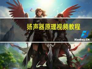 扬声器原理视频教程（扬声器原理）