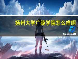 扬州大学广陵学院怎么样啊