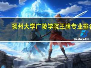 扬州大学广陵学院王牌专业排名