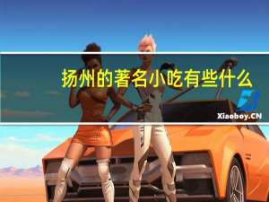 扬州的著名小吃有些什么