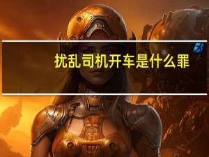 扰乱司机开车是什么罪