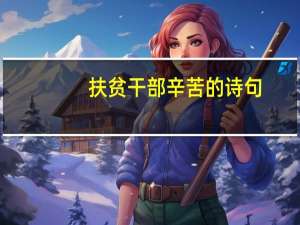 扶贫干部辛苦的诗句